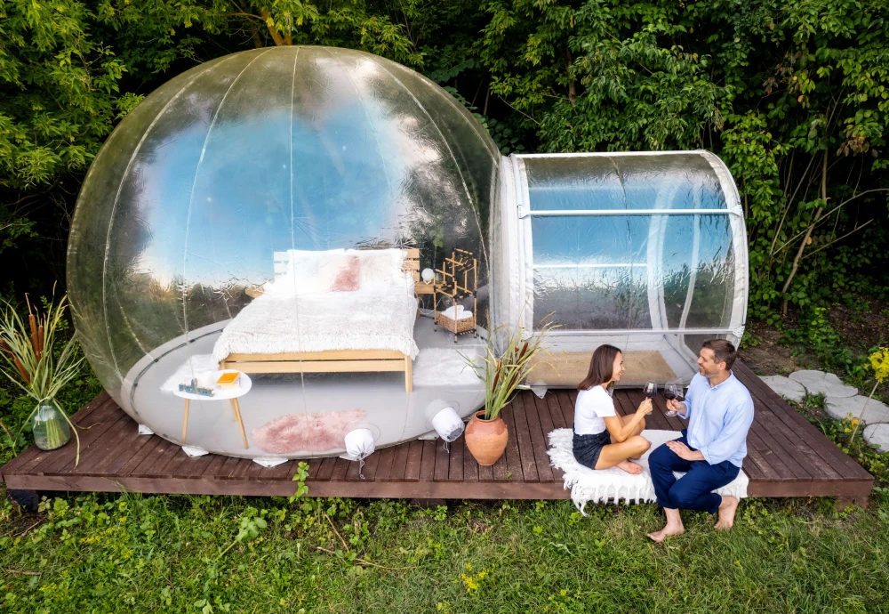 stay in a bubble tent